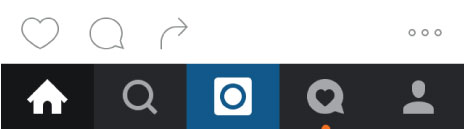 instagram navigation icons