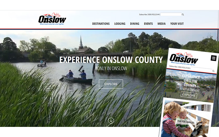 Onslow Tourism Website Redesigned