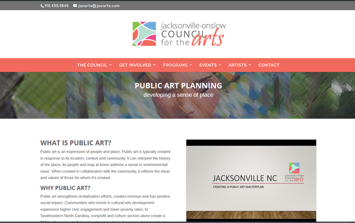 Council for the Arts Web Design