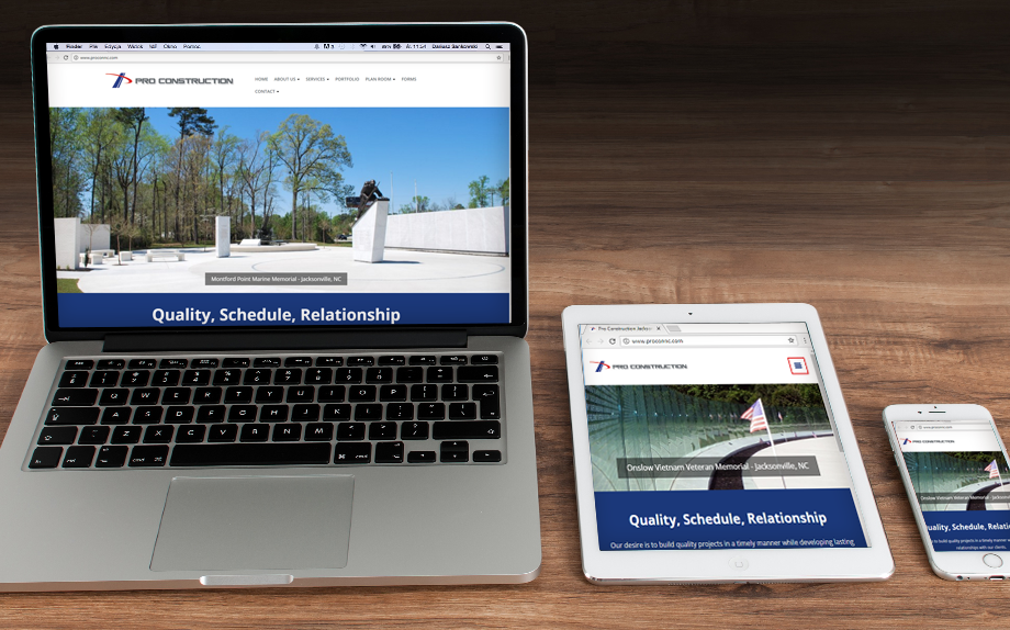 Pro Construction Website Development