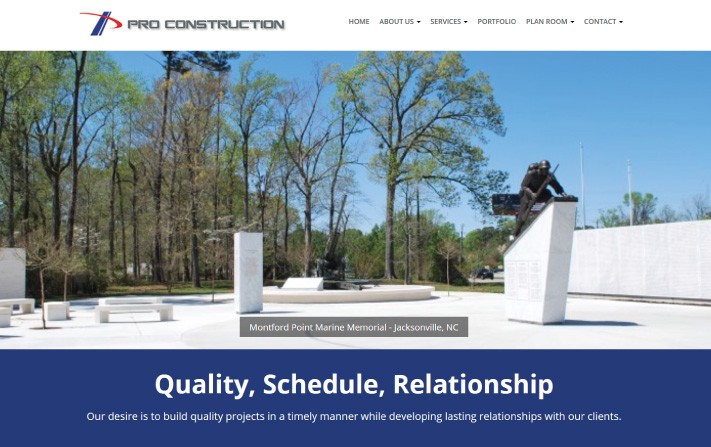 Pro Construction Responsive Website