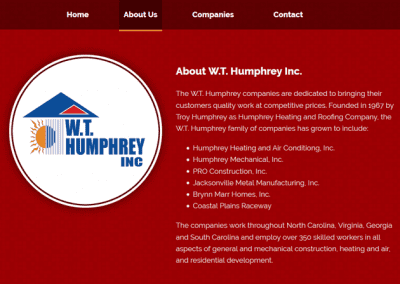 WT Humphrey Corporate Site