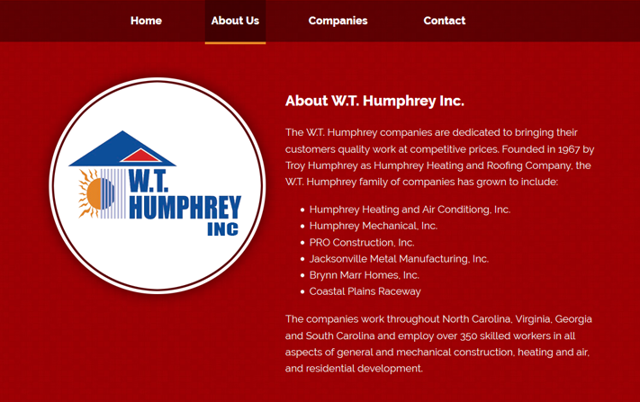 WT Humphrey Corporate Site