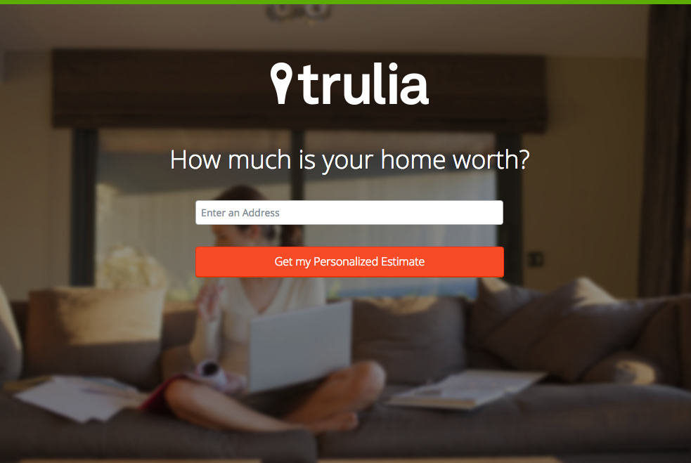 Sample Landing Page from Trulia