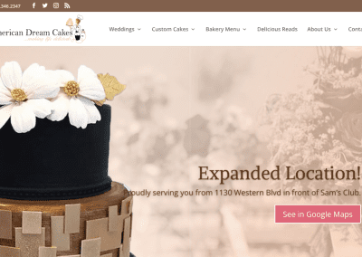 American Dream Cakes: Social Creative & Website Development