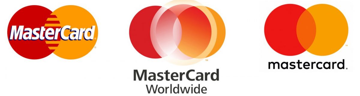 Mastercard logo changes over time