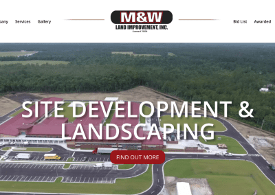 M & W Land Improvement Website Development