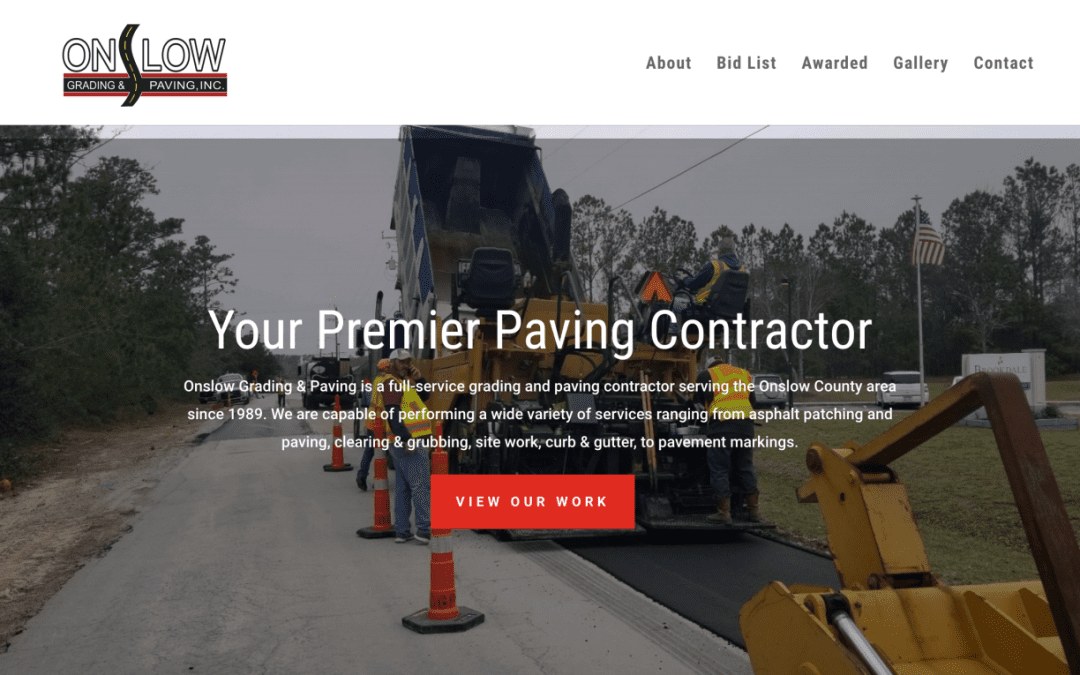 Onslow Grading & Paving Website