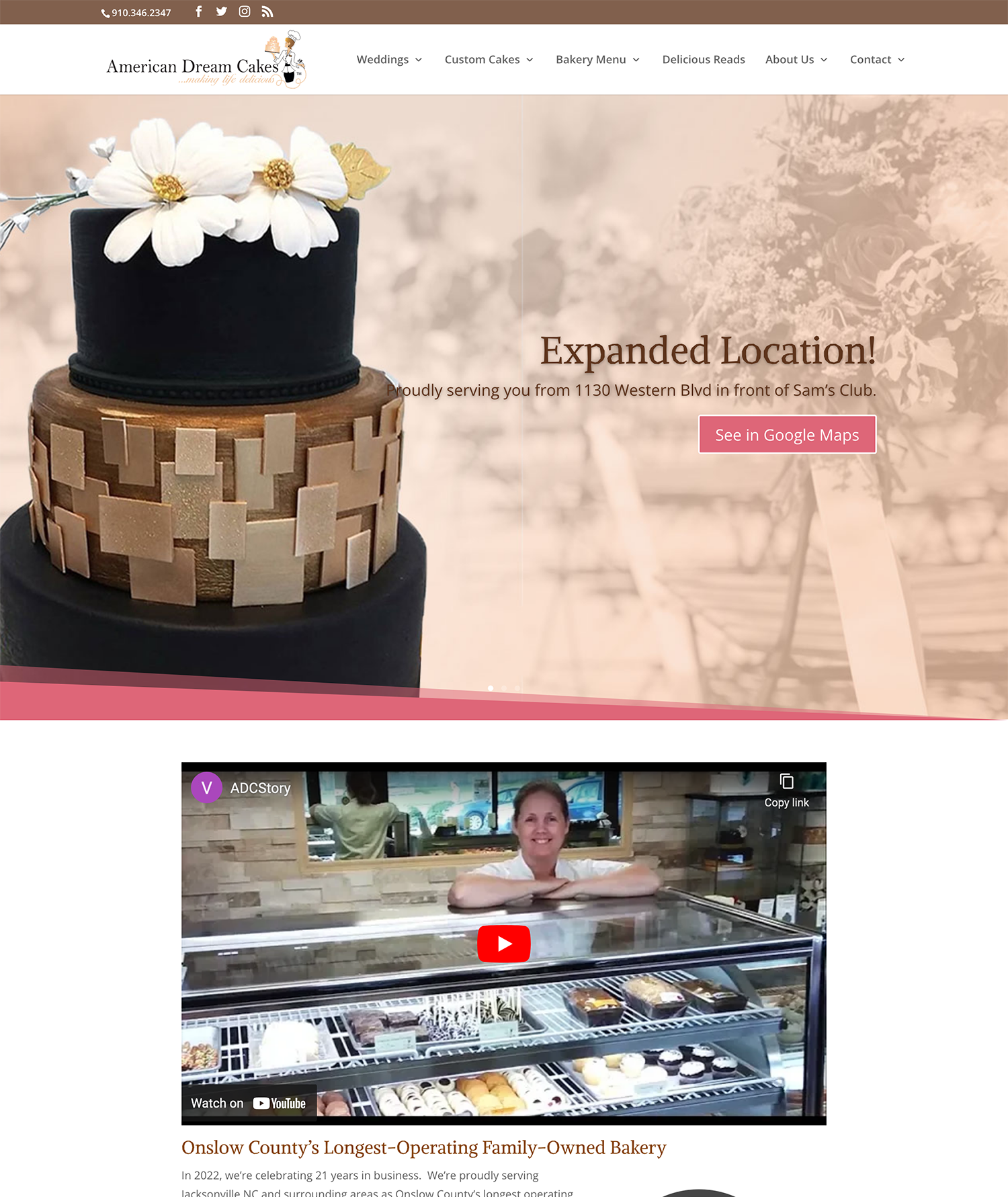americandreamcakes home page