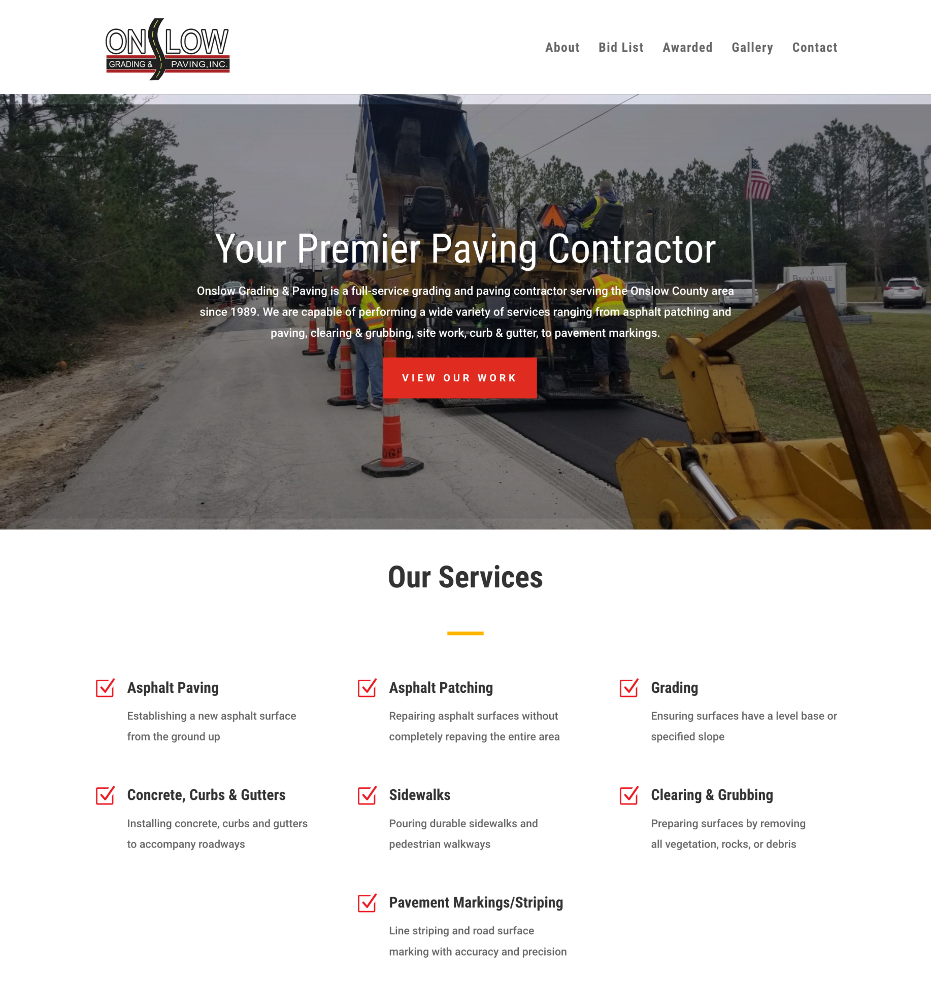 onslowgradingandpavinghomepage Responsive Website Development & Integrations